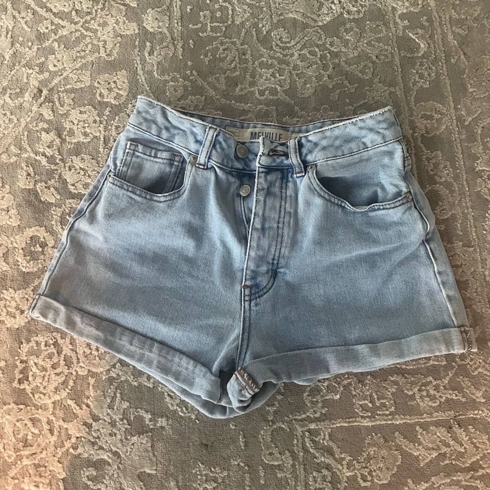 High-waisted Denim Shorts